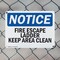 Signmission Fire Escape Ladder Keep Area Clear OSHA Notice Sign, Plastic, 10in W x 7in L, 2PK OS-2PACK-NS-P-710-L-12580 - alternate 8